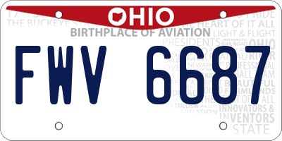 OH license plate FWV6687