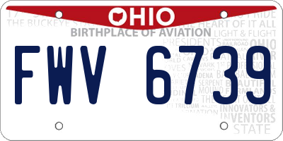 OH license plate FWV6739