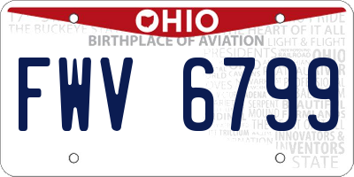 OH license plate FWV6799