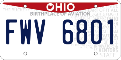 OH license plate FWV6801