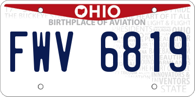 OH license plate FWV6819