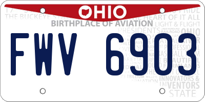 OH license plate FWV6903