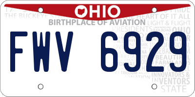 OH license plate FWV6929