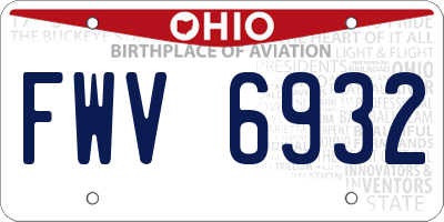 OH license plate FWV6932