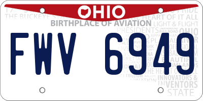OH license plate FWV6949