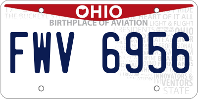 OH license plate FWV6956