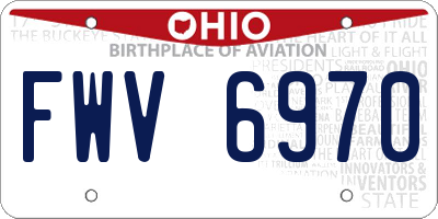 OH license plate FWV6970