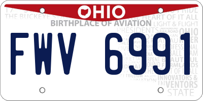 OH license plate FWV6991