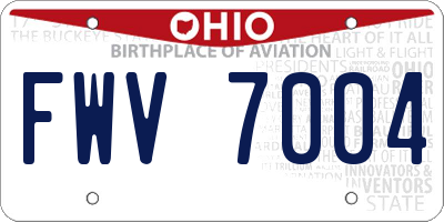 OH license plate FWV7004