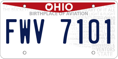 OH license plate FWV7101