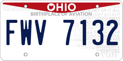 OH license plate FWV7132