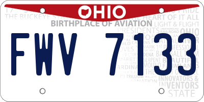 OH license plate FWV7133