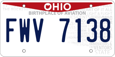 OH license plate FWV7138