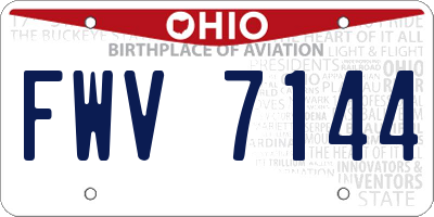 OH license plate FWV7144