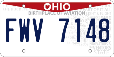 OH license plate FWV7148