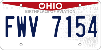 OH license plate FWV7154