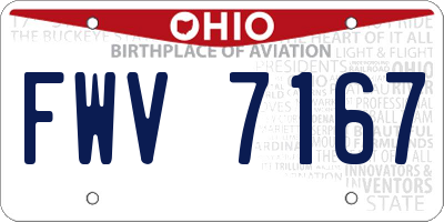 OH license plate FWV7167