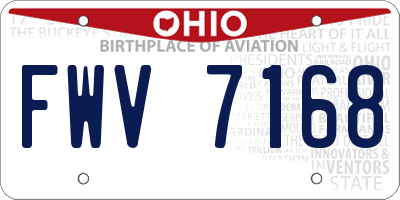 OH license plate FWV7168