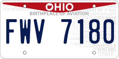 OH license plate FWV7180