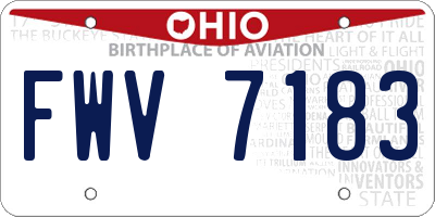 OH license plate FWV7183