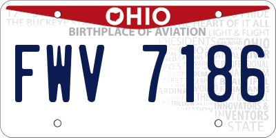 OH license plate FWV7186