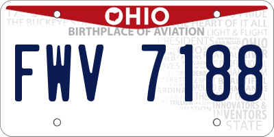 OH license plate FWV7188
