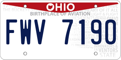 OH license plate FWV7190