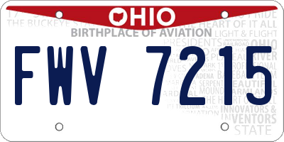 OH license plate FWV7215