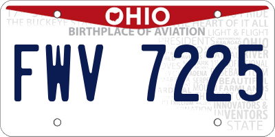 OH license plate FWV7225