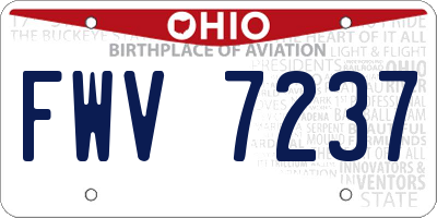 OH license plate FWV7237