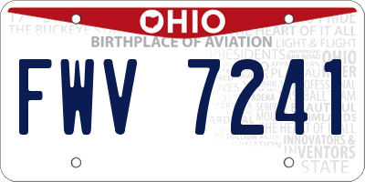 OH license plate FWV7241