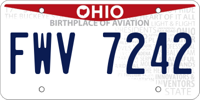 OH license plate FWV7242