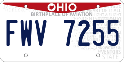 OH license plate FWV7255