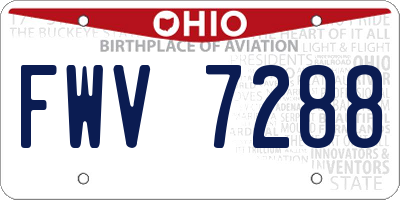 OH license plate FWV7288