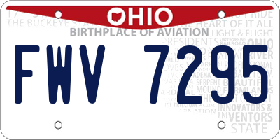 OH license plate FWV7295
