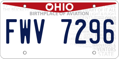 OH license plate FWV7296