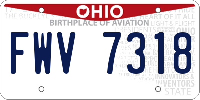 OH license plate FWV7318