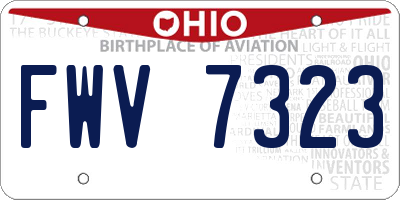 OH license plate FWV7323