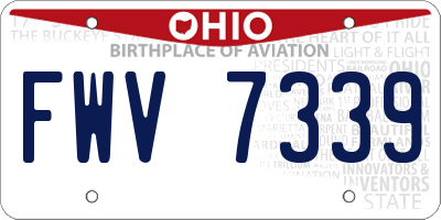 OH license plate FWV7339