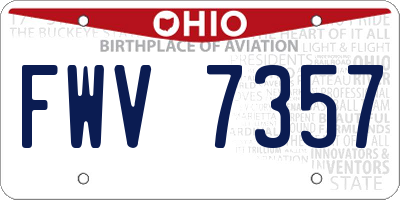 OH license plate FWV7357
