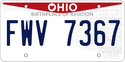 OH license plate FWV7367