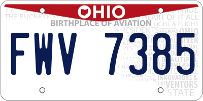 OH license plate FWV7385