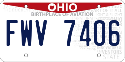 OH license plate FWV7406