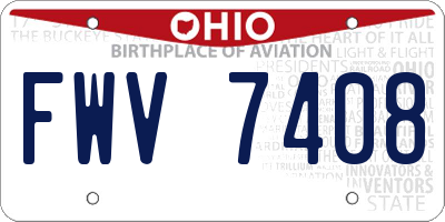 OH license plate FWV7408