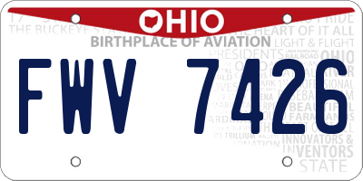 OH license plate FWV7426