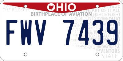 OH license plate FWV7439