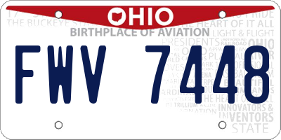 OH license plate FWV7448