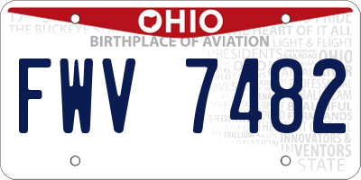 OH license plate FWV7482