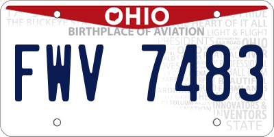 OH license plate FWV7483