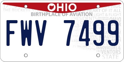 OH license plate FWV7499